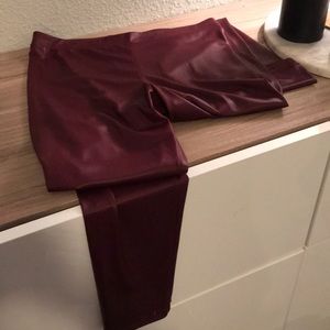 FOREVER21 | red leather leggings